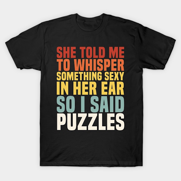 Whisper Something Sexy PUZZLES Jigsaw Puzzlers Men T-Shirt by Dr_Squirrel